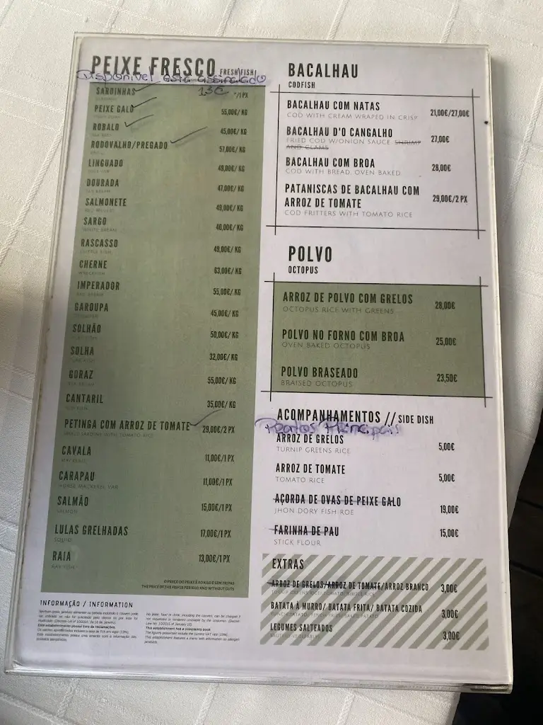 Menu_Restaurante o Cangalho_Vila do Conde_immagine_1