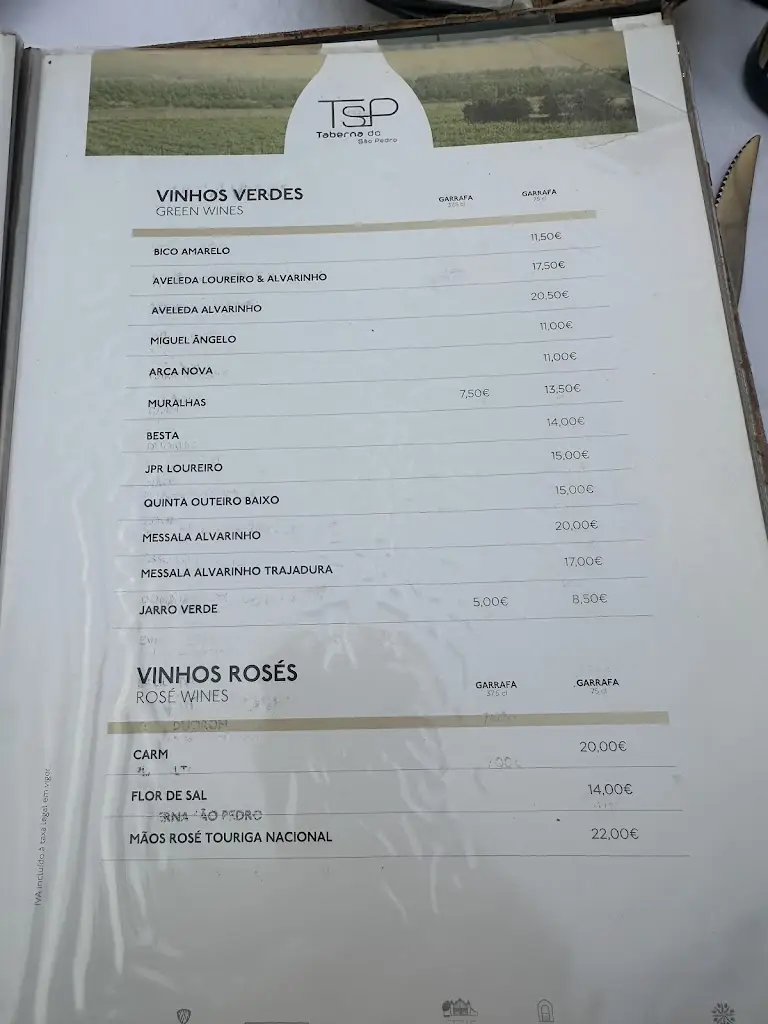 Menu_Taberna São Pedro_Vila Nova de Gaia_imagen_2