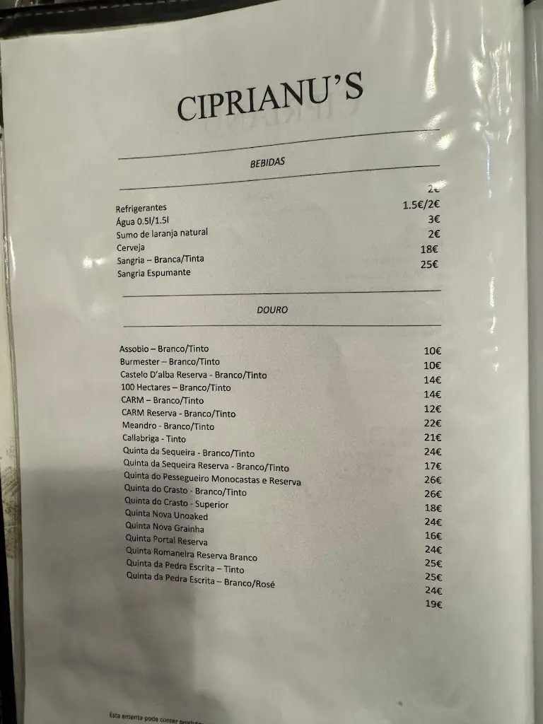 Menu_Restaurante Ciprianu's_Vilar de Andorinho_immagine_3