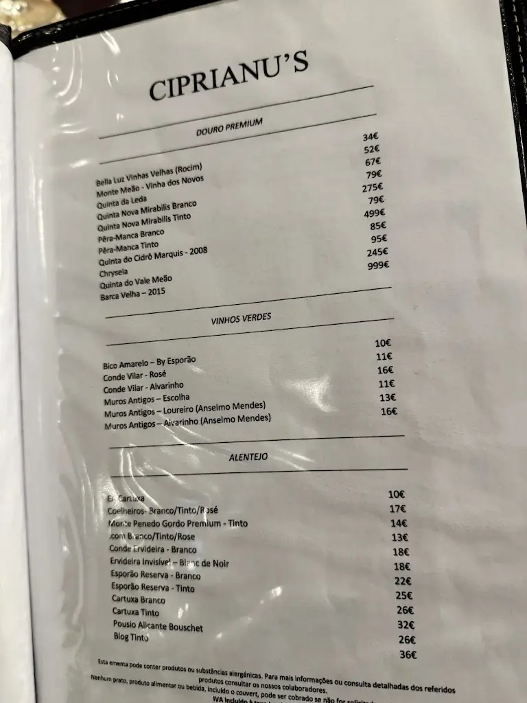 Menu_Restaurante Ciprianu's_Vilar de Andorinho_immagine_4