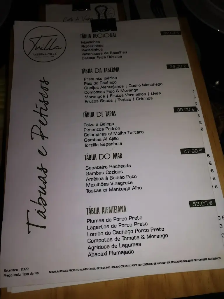 Menu_Taberna da Villa | GAIA_Vilar de Andorinho_immagine_4