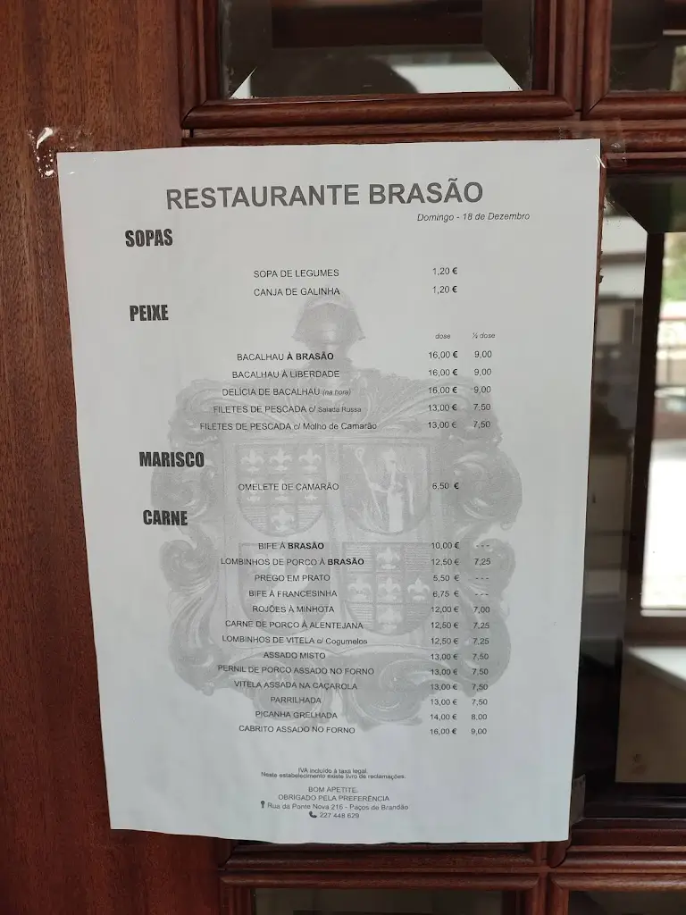 Menu_Restaurante Brasão_Paços de Brandão_image_1