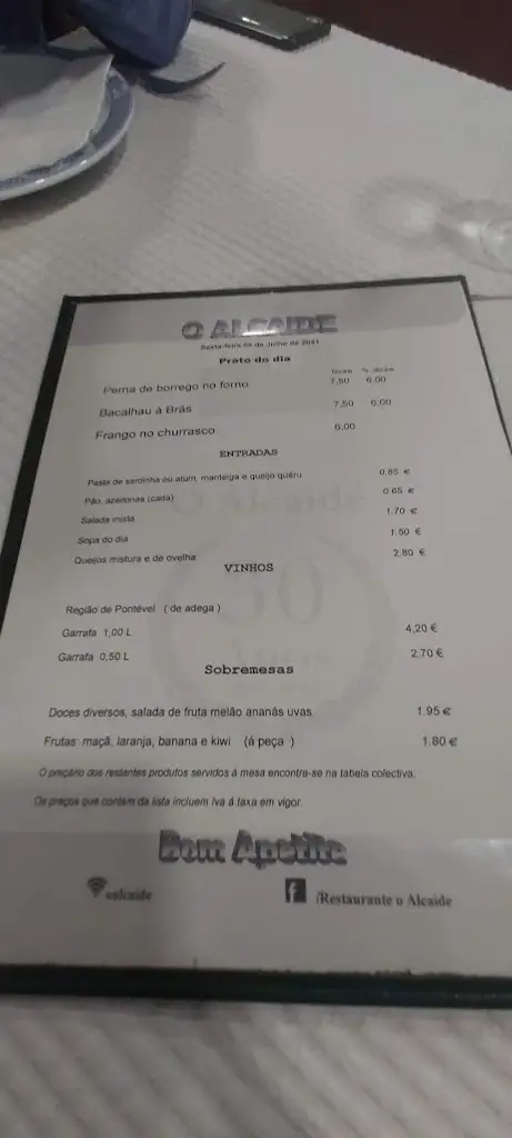 Menu_Restaurante O Alcaide_Alcanede_immagine_1