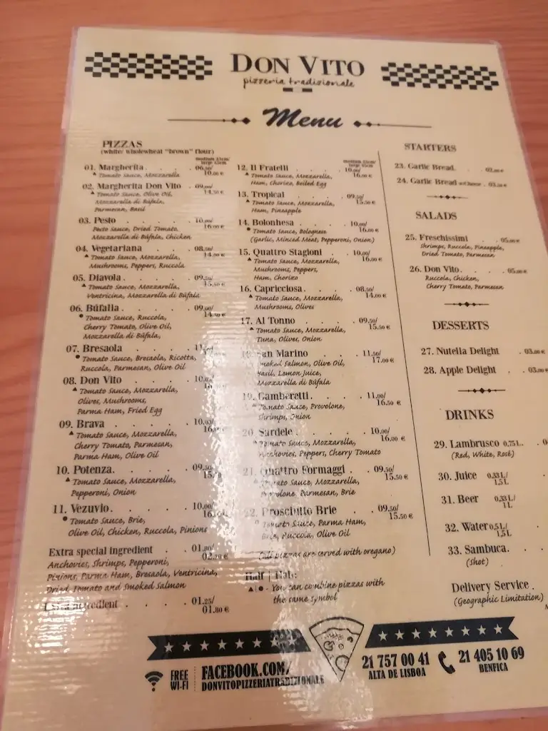 Menu_Don Vito Benfica_Bemfica_immagine_2