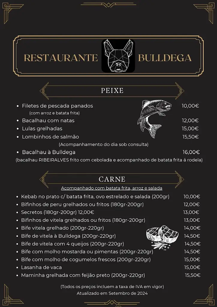 Menü_Bulldega Restaurante - Bar Hotel_Alcanena_Bild_2