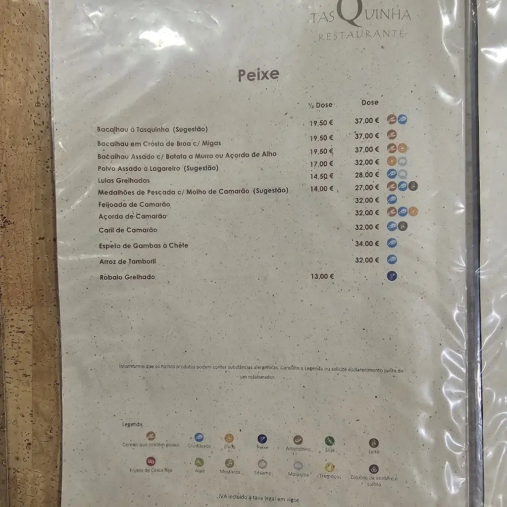 Menu_Restaurante A Tasquinha_Fátima_immagine_1
