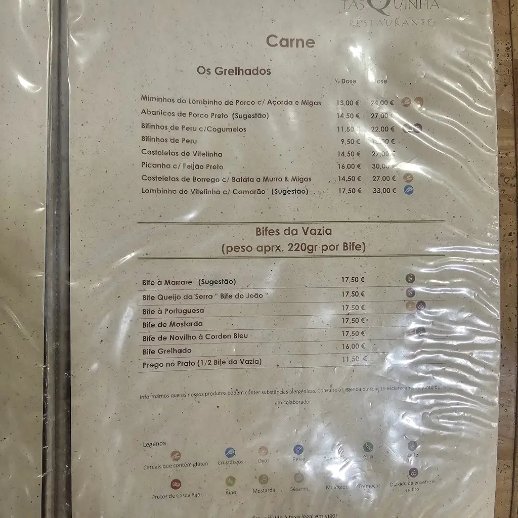 Menu_Restaurante A Tasquinha_Fátima_immagine_3