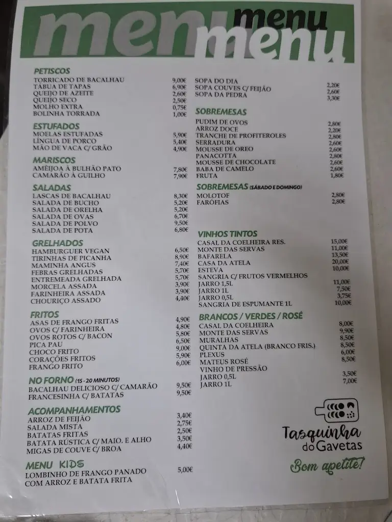 Menu_A Tasquinha do Gavetas_Abrantes_immagine_1
