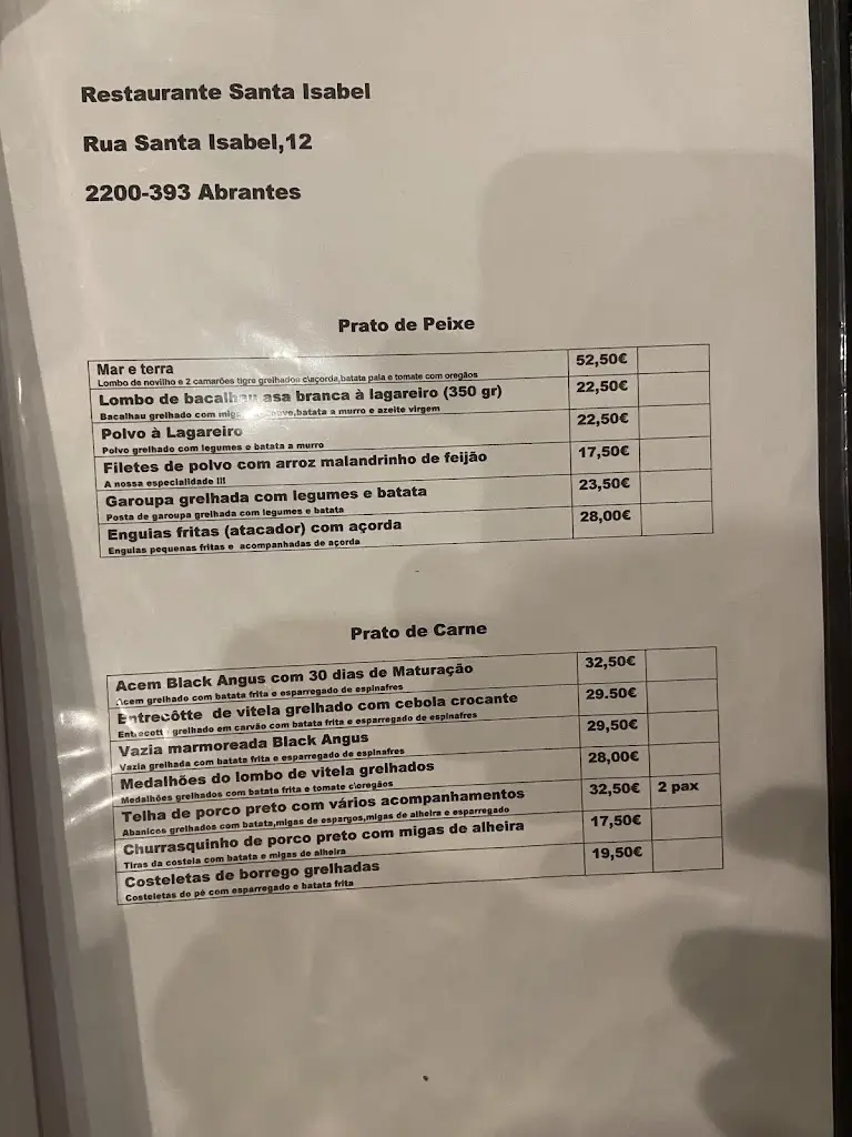 Menu_Santa Isabel_Abrantes_immagine_1