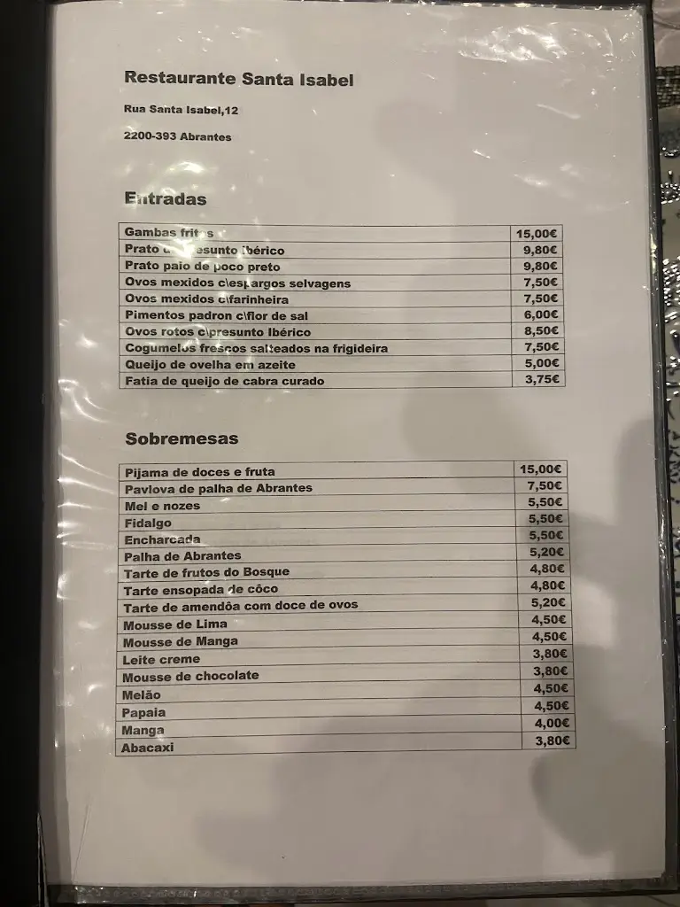 Menu_Santa Isabel_Abrantes_immagine_2