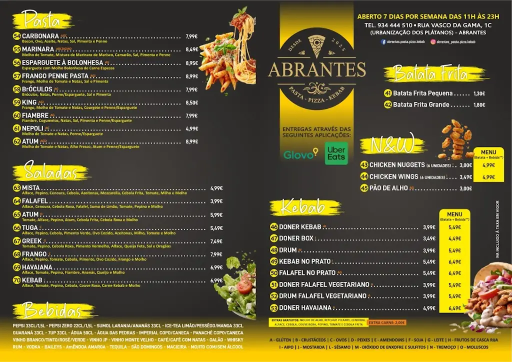 Menu_Abrantes Pasta Pizza & Kebab_Alferrarede_immagine_2