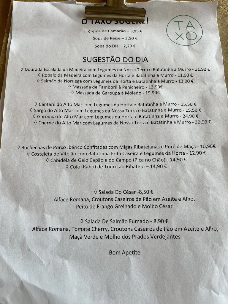 Menu_Restaurante Taxo_Cartaxo_immagine_1