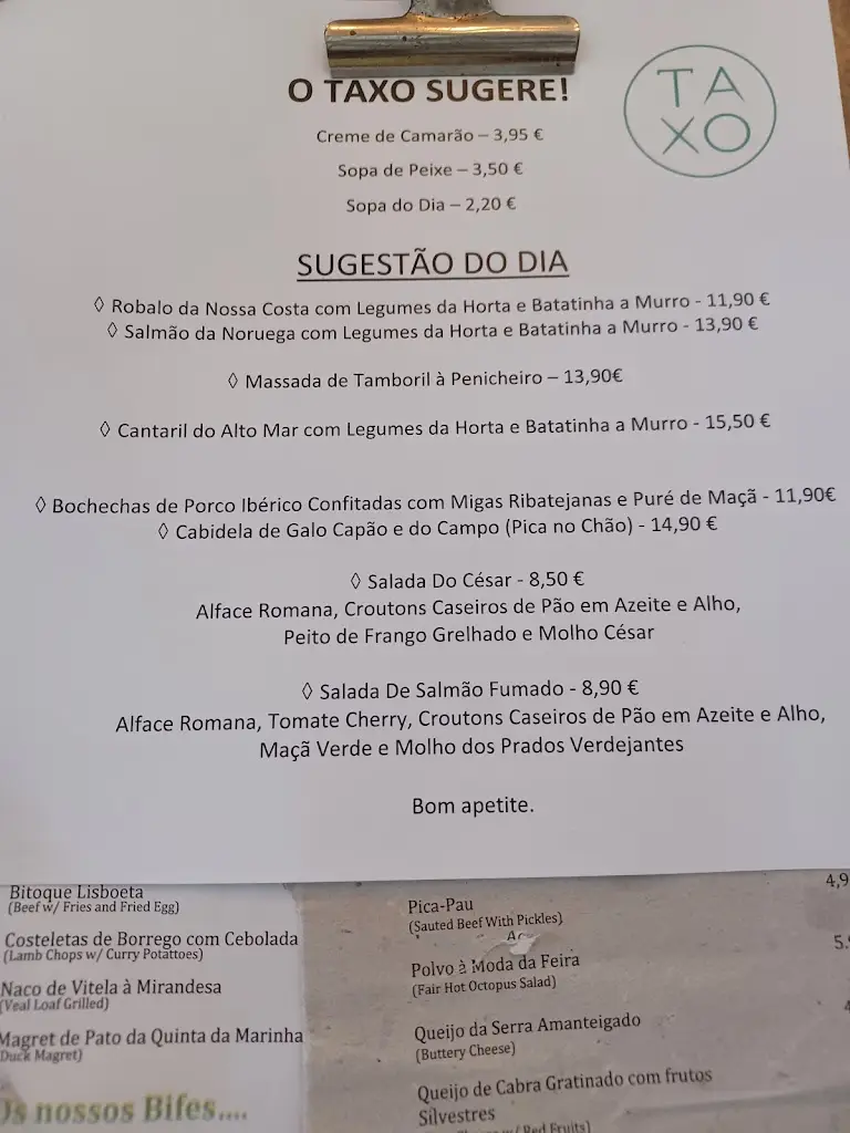 Menu_Restaurante Taxo_Cartaxo_immagine_2