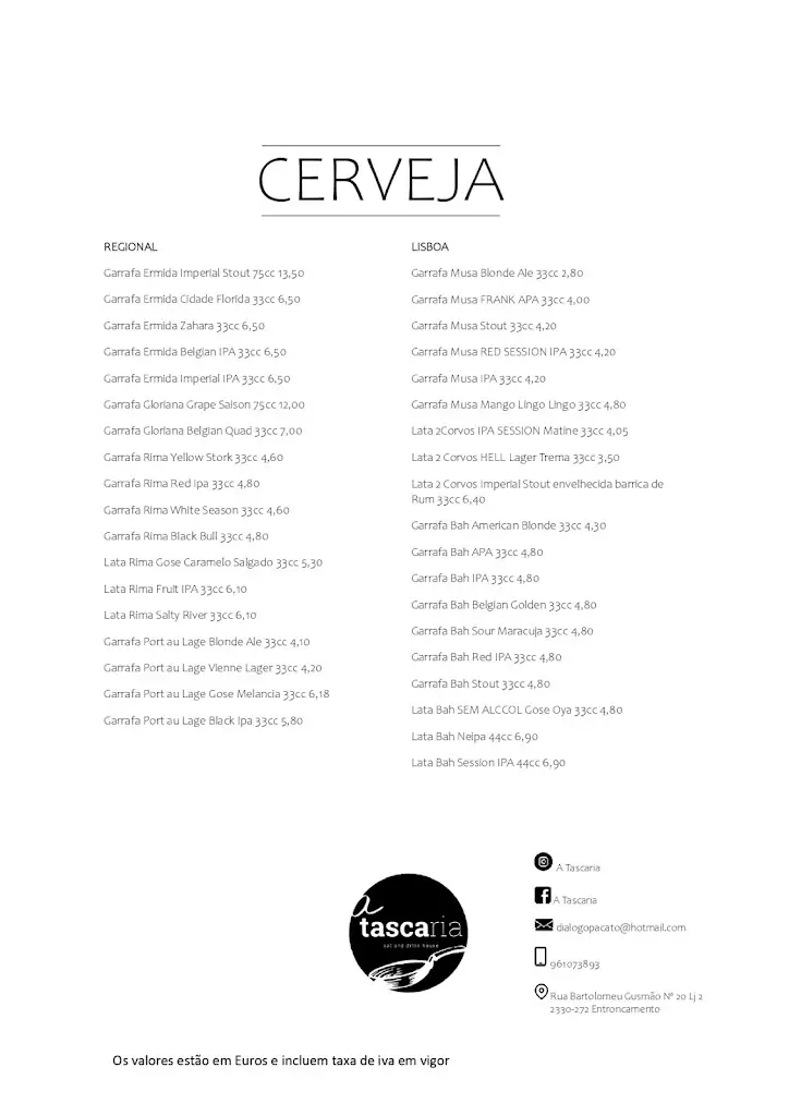 Menu_A Tascaria_Entroncamento_imagen_2