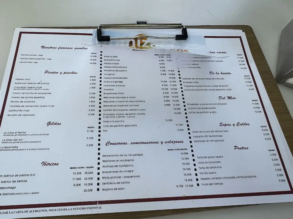 Menu_Restaurante Marisqueira Danidoce_Alpiarça_immagine_3