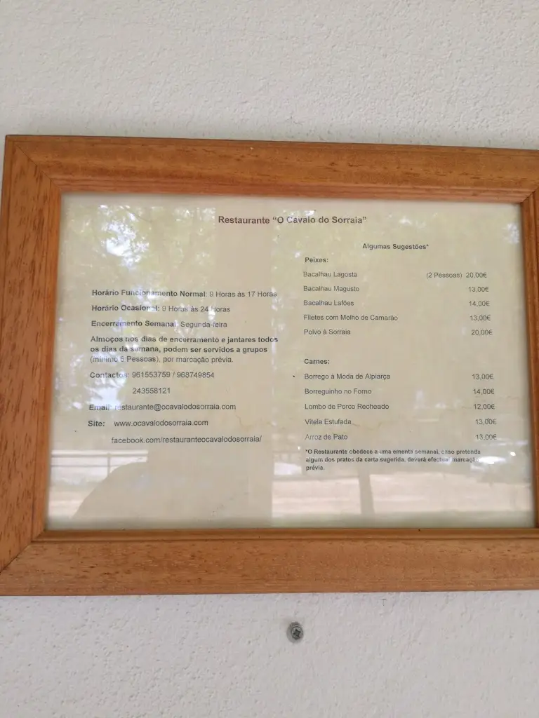 Menu_O Cavalo do Sorraia_Alpiarça_immagine_3