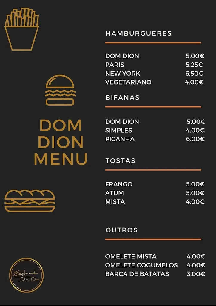 Menu_Bar Esplanada Dom Dion_Alpiarça_immagine_1