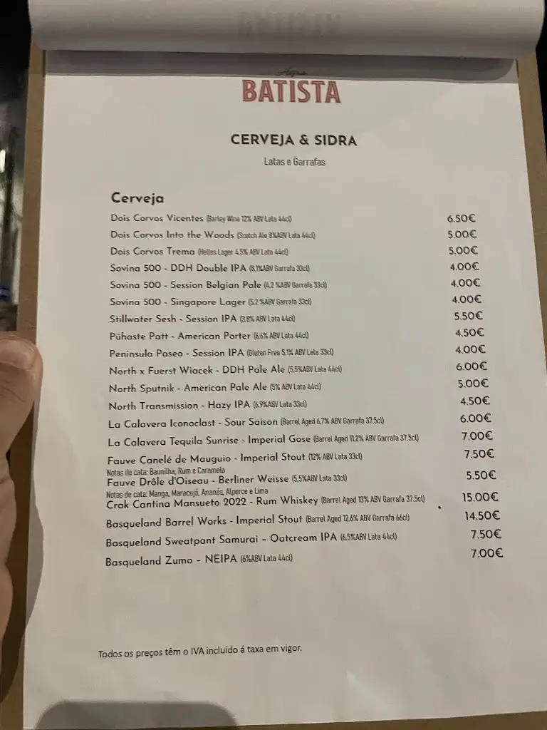 Menu_Moonshine Bar by Moonshine Limited_Alpiarça_immagine_1