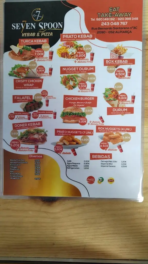 Menu_7 Spoon Kebab & Pizza_Alpiarça_immagine_1