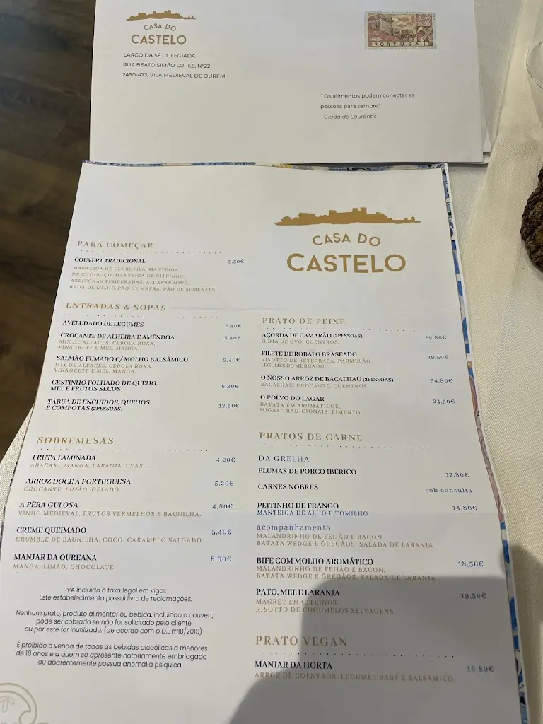 Menu_Casa do Castelo_Ourém_immagine_1