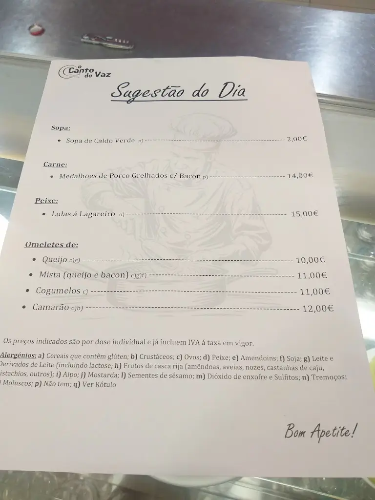 Menü_O Canto do Vaz_Marinhais_Bild_1