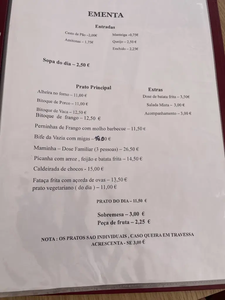 Menu_Pézinhos no Rio_Praia do Ribatejo_imagen_1