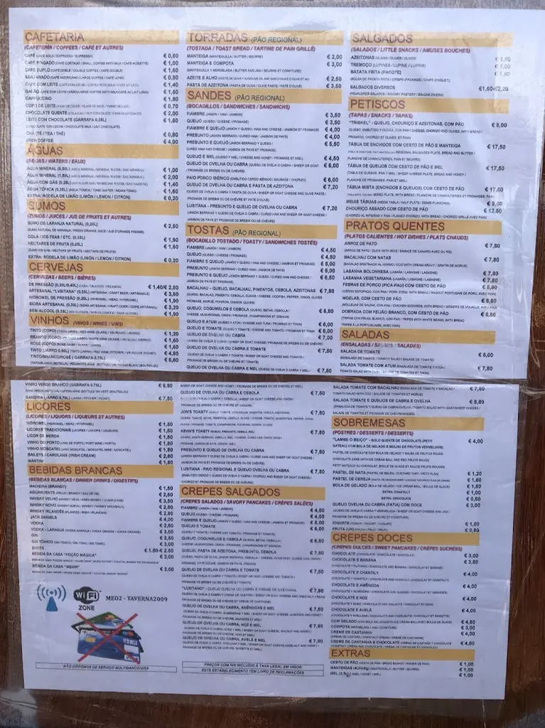 Menu_Taverna Lusitana_Monsanto_immagine_1