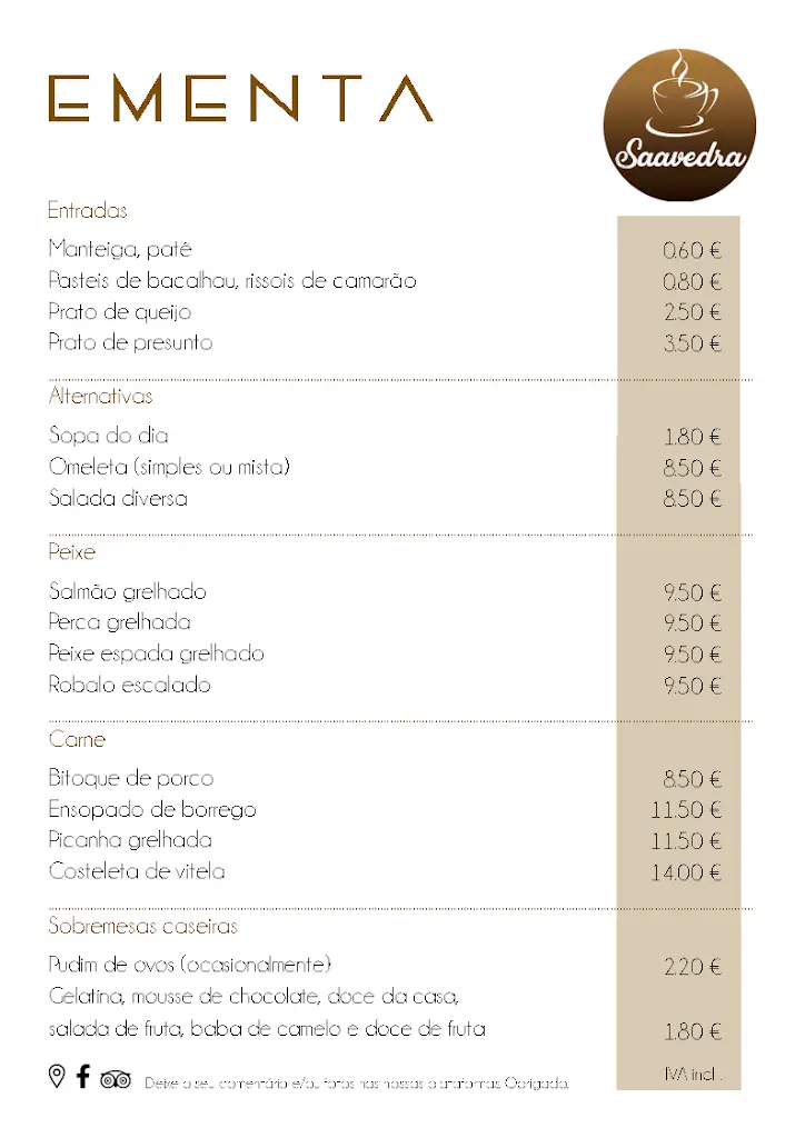 Menu_Café_Restaurante Saavedra_Ferreira do Zêzere_immagine_2