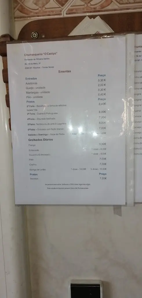 Menu_Restaurante O Caniço_Riachos_image_1