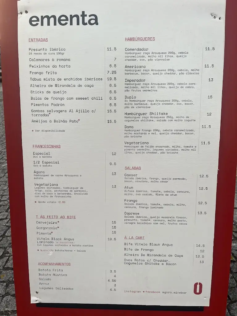 Menu_Ágora - Wine Bar_Macieira de Cambra_image_1