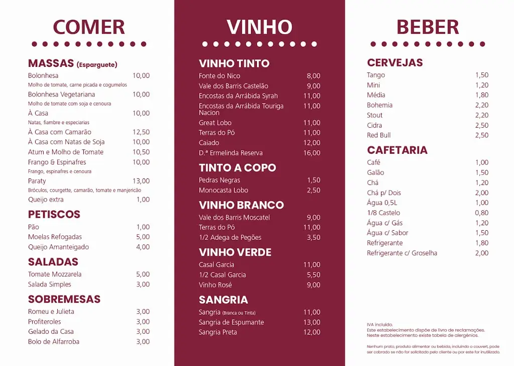 Menu_Taverna da Ladeira_Poceirão_immagine_1
