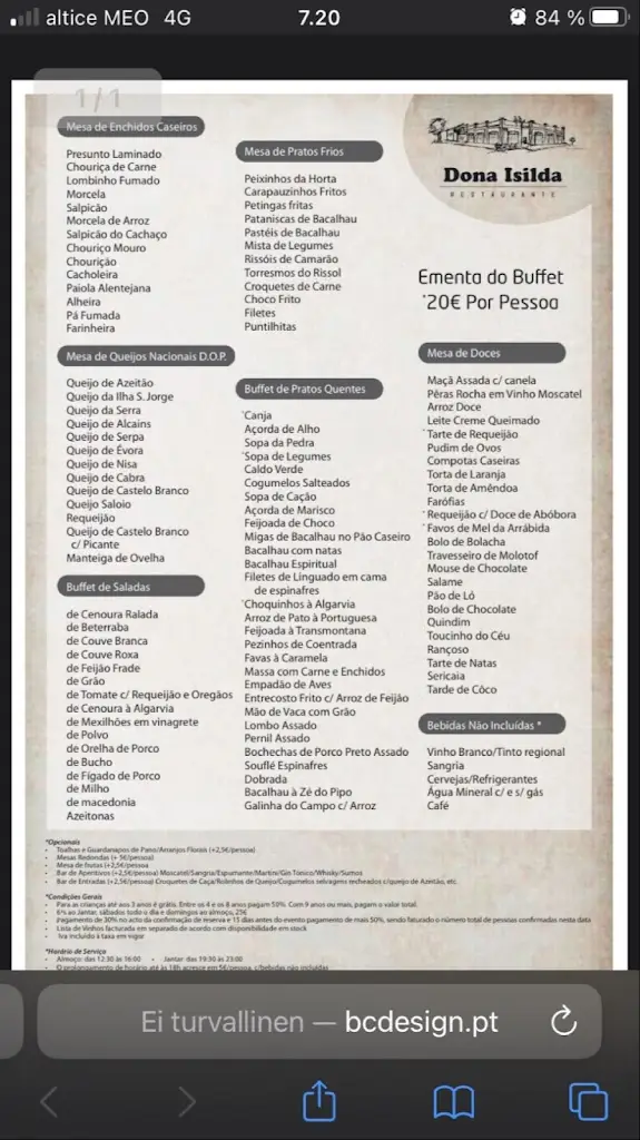 Menu_Dona Isilda_Poceirão_image_1