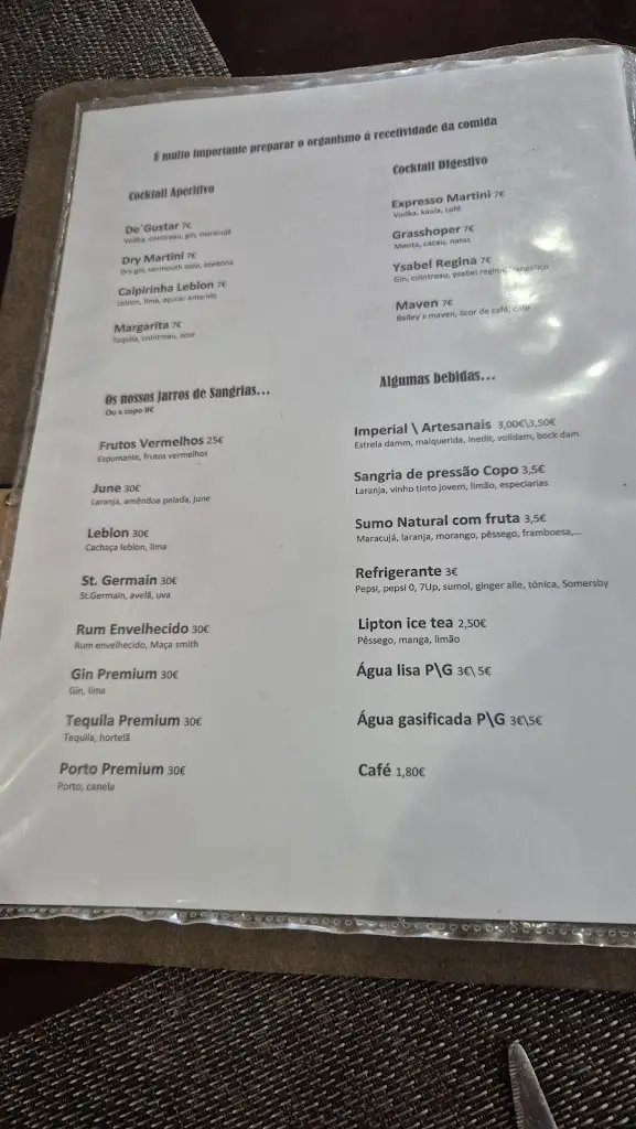 Menu_De'Gustar Restaurante Mixology Cocktail Bar_Torres Novas_immagine_2