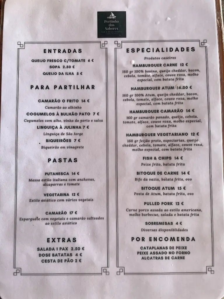 Menu_Food & Drinks Camping Calheta_Calheta de São Jorge_immagine_2