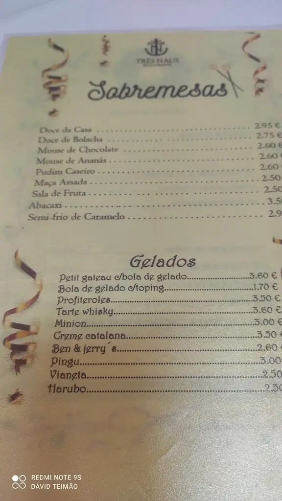 Menu_As Três Naus_Sardoal_immagine_2