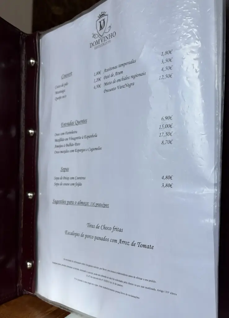 Menu_Restaurante Dom Vinho_Sardoal_imagen_3