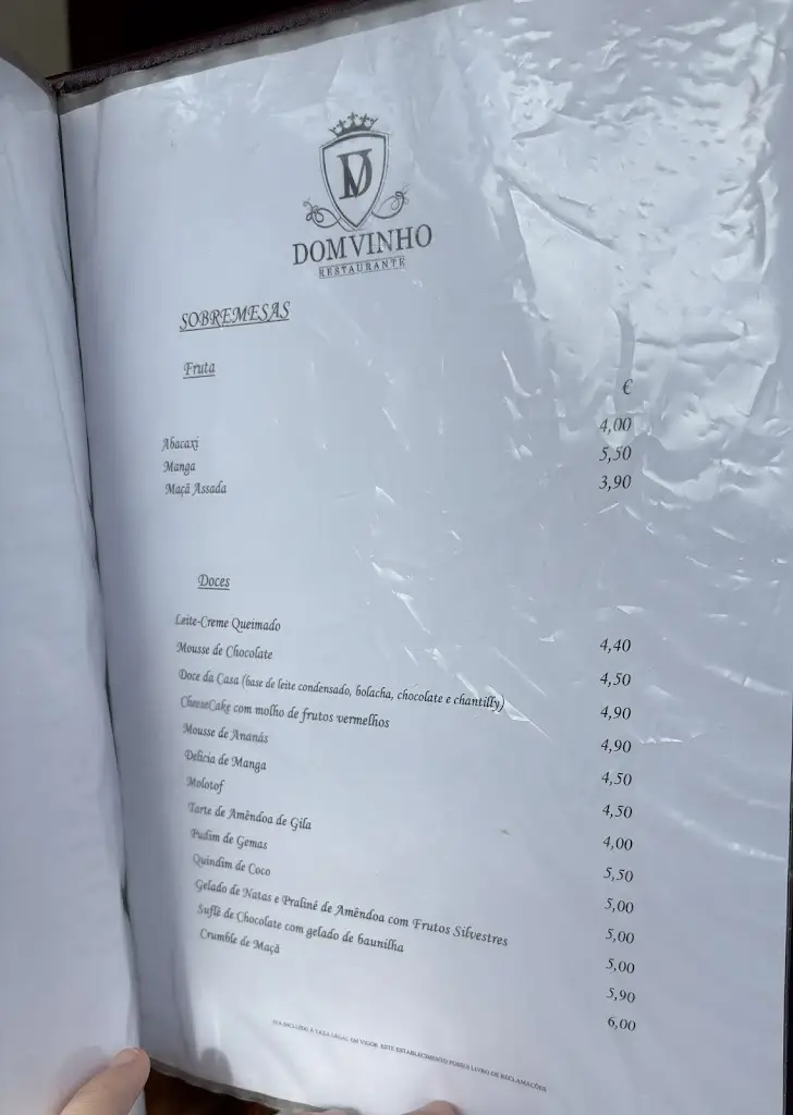 Menu_Restaurante Dom Vinho_Sardoal_imagen_4
