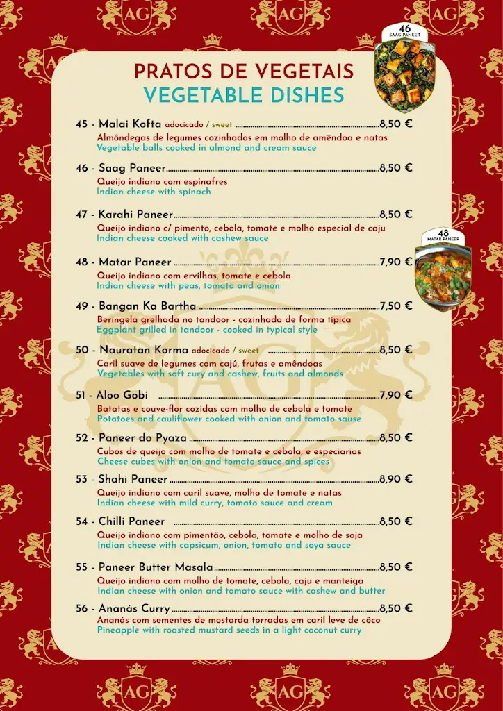 Menu_Maharaja Restaurante Indiano - Rio Maior_Rio Maior_immagine_4