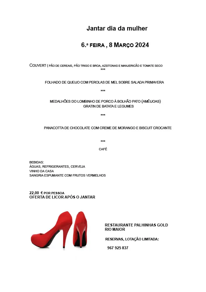 Menu_Palhinhas Gold_Rio Maior_immagine_1