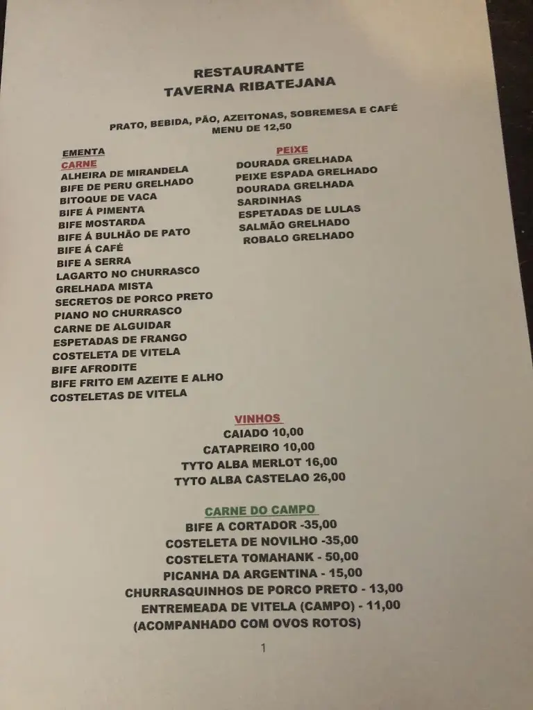 Menu_Taverna Ribatejana - Restaurante_Samora Correia_immagine_4