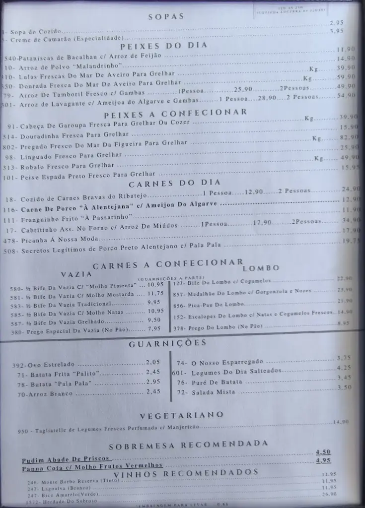 Menu_A Torre_Samora Correia_immagine_4