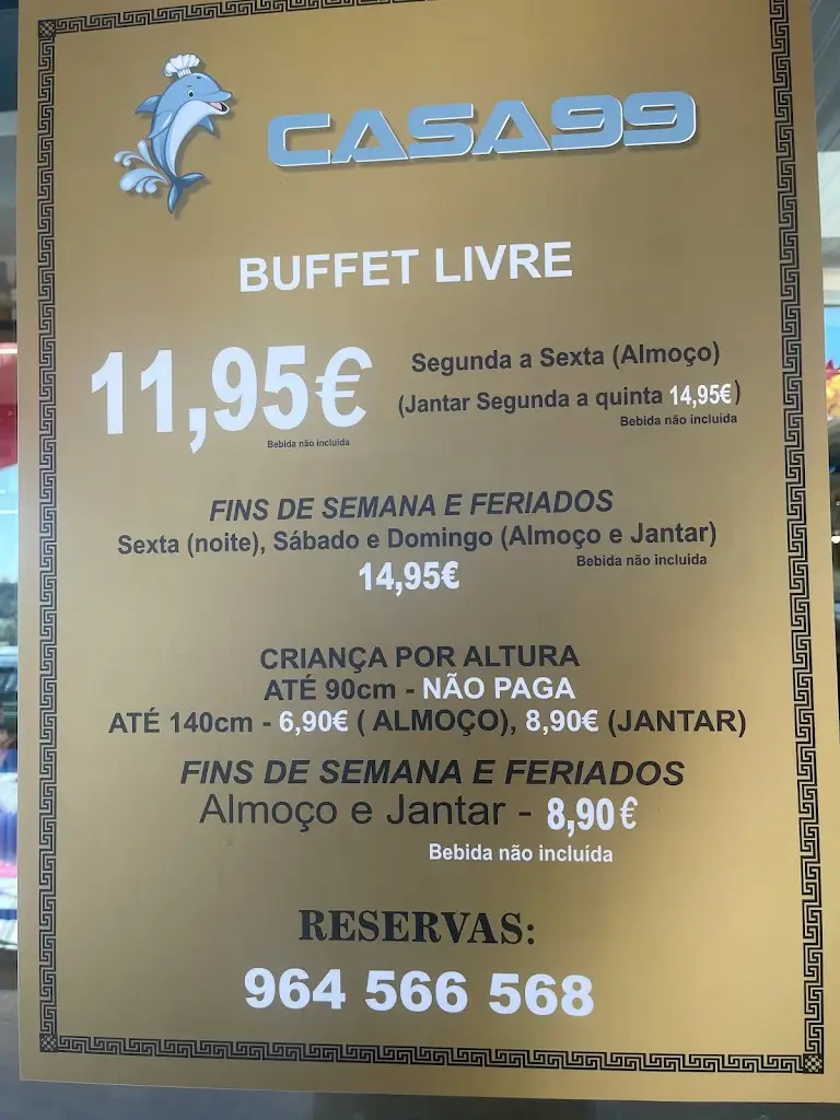 Menu_CASA 99 Restaurante Buffet wok_Vila Chã de Ourique_immagine_2