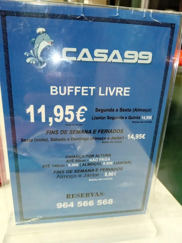 Menu_CASA 99 Restaurante Buffet wok_Vila Chã de Ourique_immagine_4