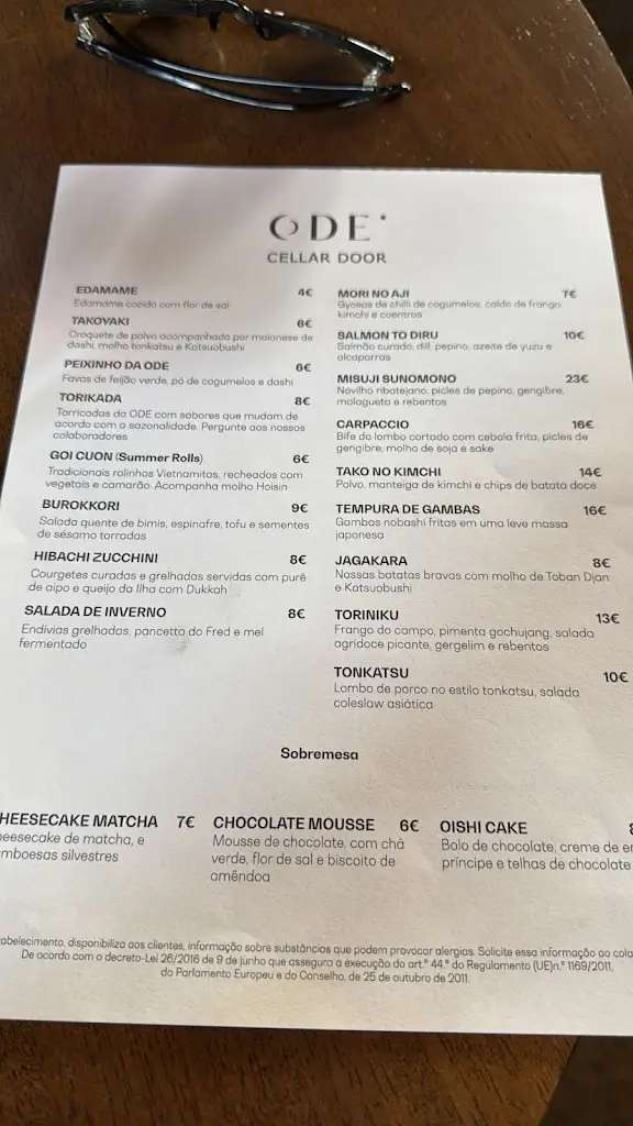 Menu_Ode Winery_Vila Chã de Ourique_imagen_3