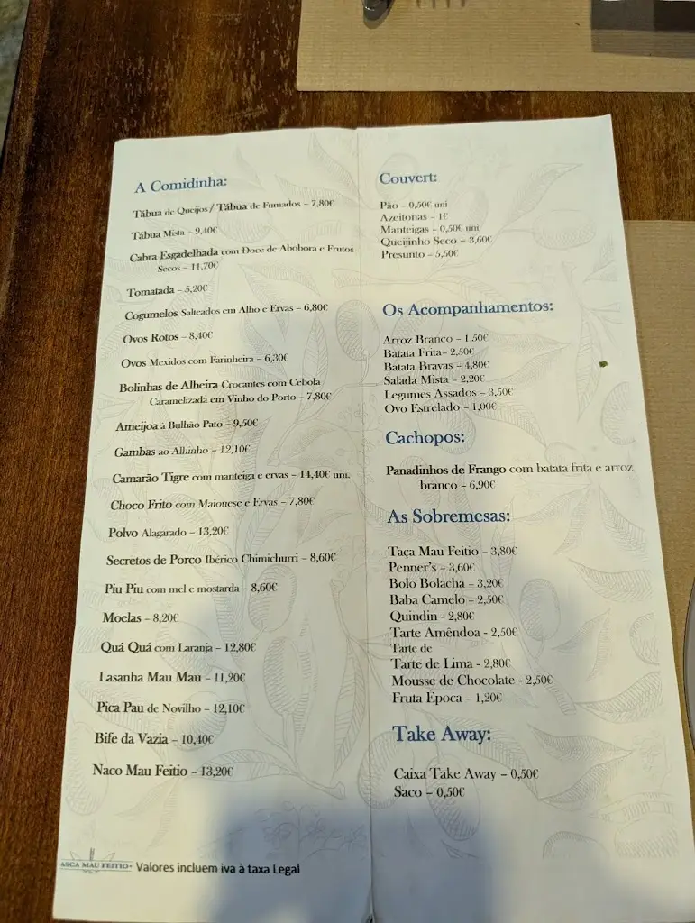 Menu_Tasca Mau Feitio_Aldeia de Paio Pires_image_1