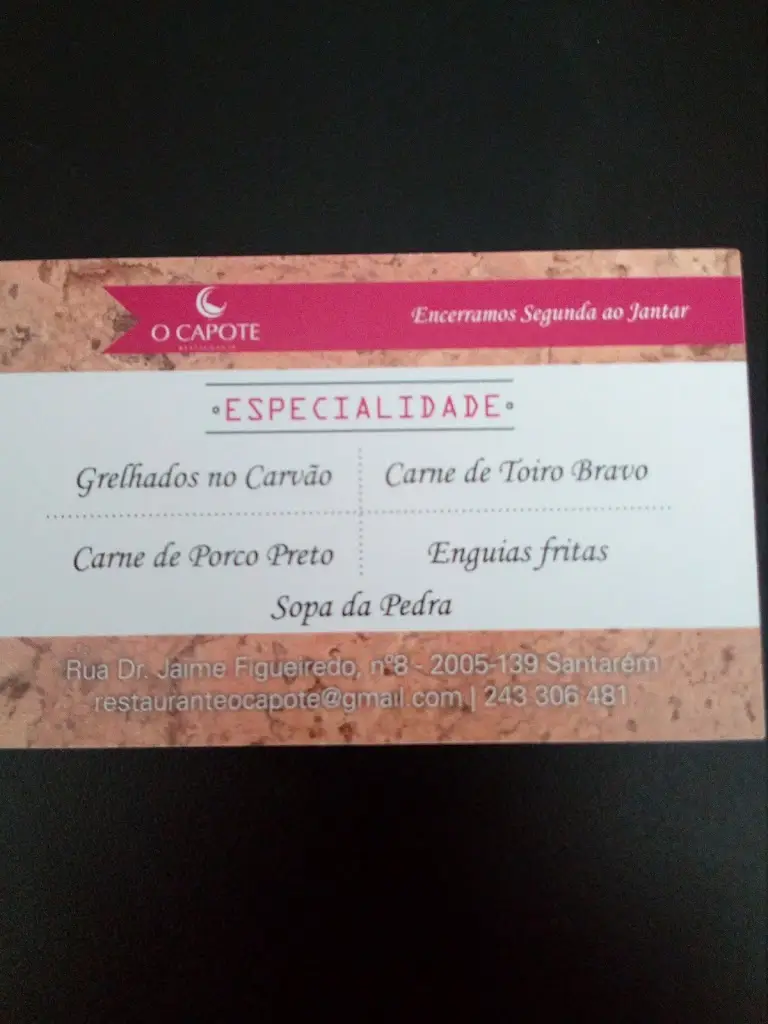 Menu_O Capote Restaurante_Santarém_imagen_4