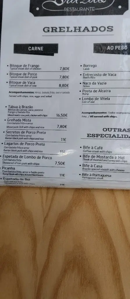 Menu_Restaurante Brazão_Santarém_immagine_1