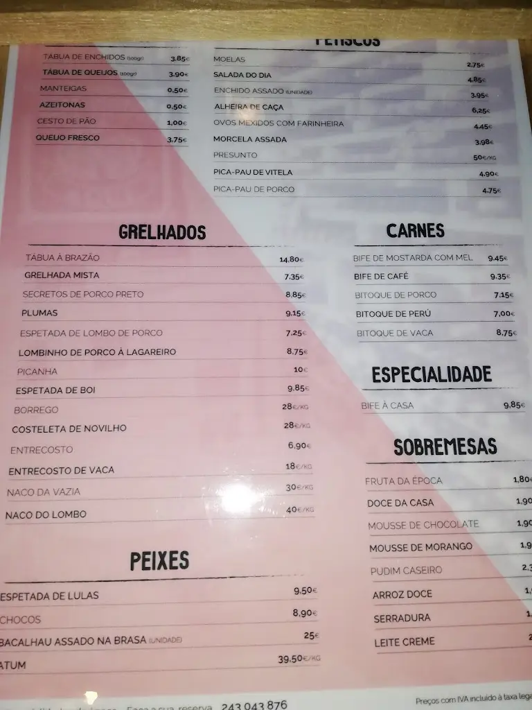 Menu_Restaurante Brazão_Santarém_immagine_2