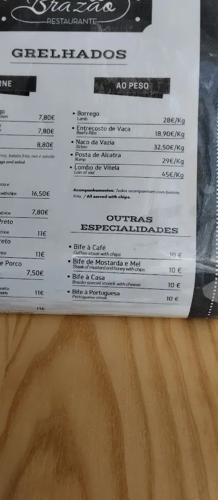 Menu_Restaurante Brazão_Santarém_immagine_3