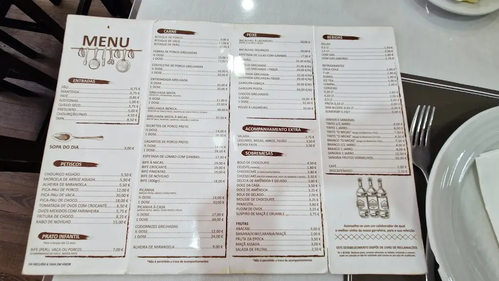Menu_Restaurante O Micas II_Santarém_immagine_1